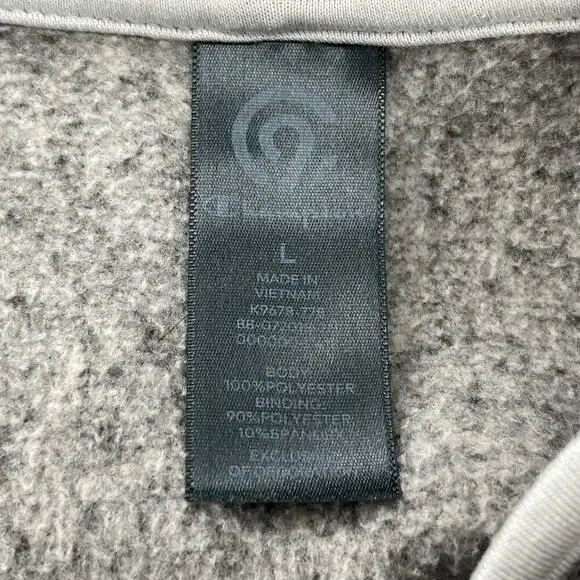 Champion C9 Gray Brushed Back Breathable Long Sleeve Hooded Sweatshirt Large - Picture 6 of 9